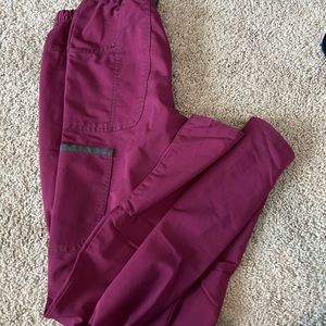Wine scrub pants